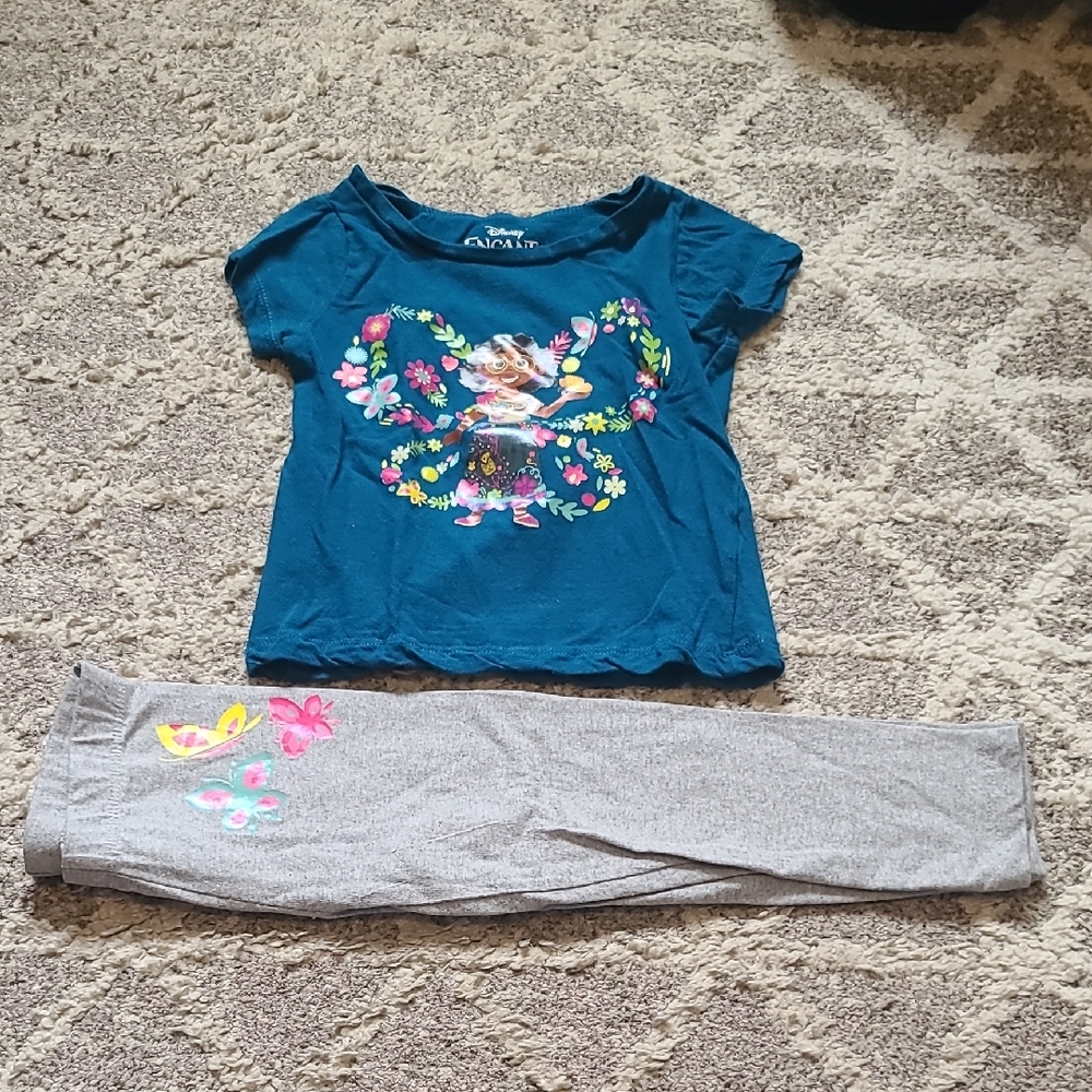 2 for $35 - Disney Encanto Girls 4 Green & Gray 2-Piece Set